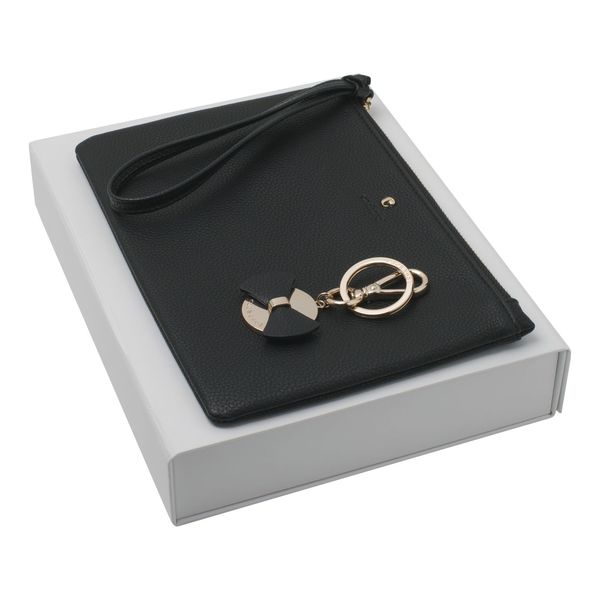 Set Cacharel : Porte-clefs + Pochette avec logo