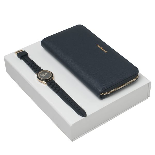 Set Cacharel : Portefeuille + Montre personnalisé