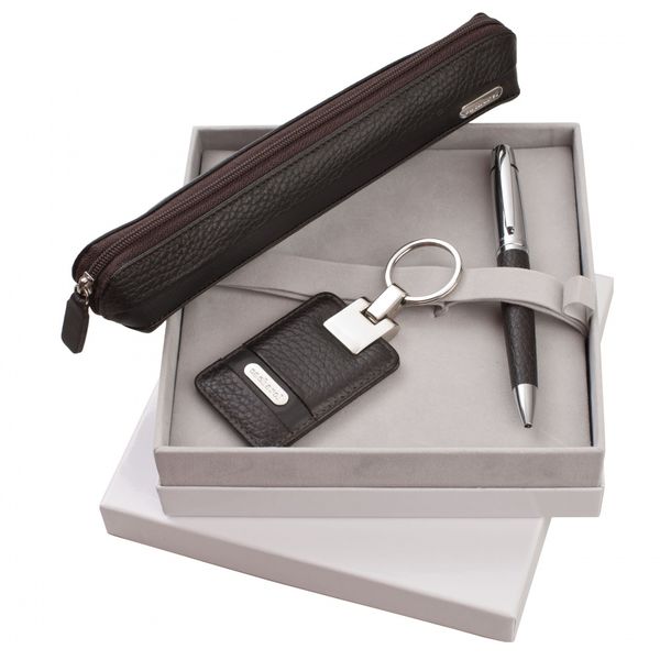 Set CACHAREL : Porte-clef + Etui + Stylo