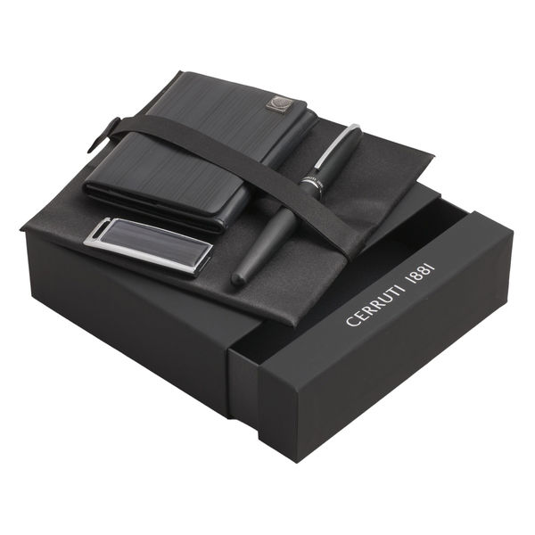 Set CERRUTI : Clé + Porte-cartes + Stylo