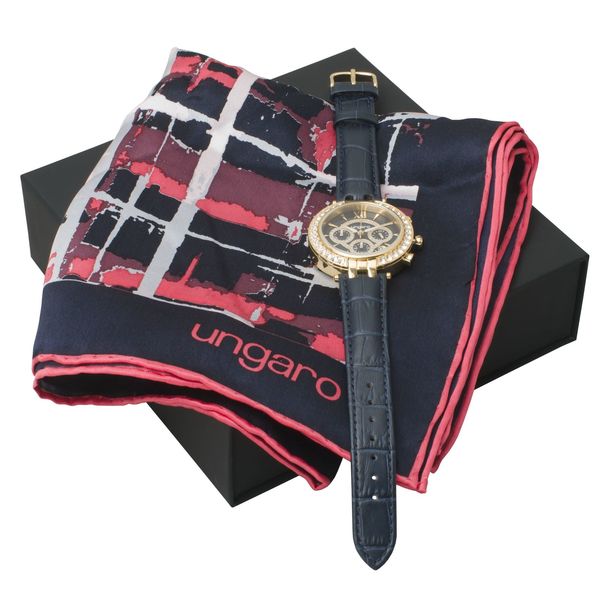 Set Ungaro : Foulard + Chronographe personnalisable