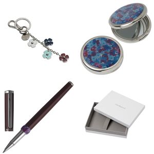 Set Cacharel : Boîte miroir + Porte-clefs + Stylo personnalisé 1