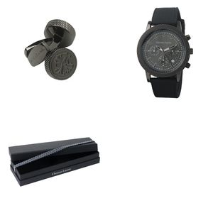 Set Christian Lacroix : Boutons de manchette + Chronographe avec logo 1