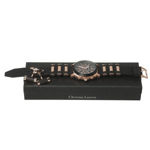 Set Christian Lacroix : Boutons de manchette + Chronographe personnalisé