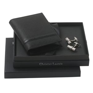 Set Christian Lacroix : Boutons de manchette + Porte-cartes pour entreprise