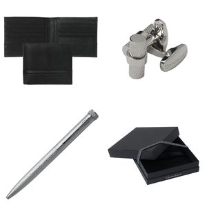 Set Christian Lacroix : Boutons de manchette + Portefeuille-cartes + Stylo personnalisable 1