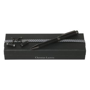 Set Christian Lacroix : Boutons de manchette + Stylo avec logo