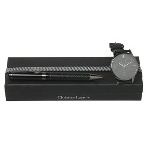 Set Christian Lacroix : Montre + Stylo avec logo 1