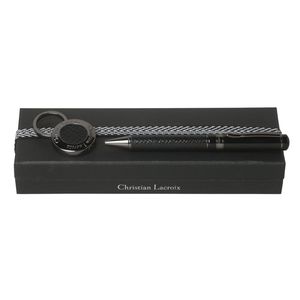 Set Christian Lacroix : Porte-clefs + Stylo avec logo 1